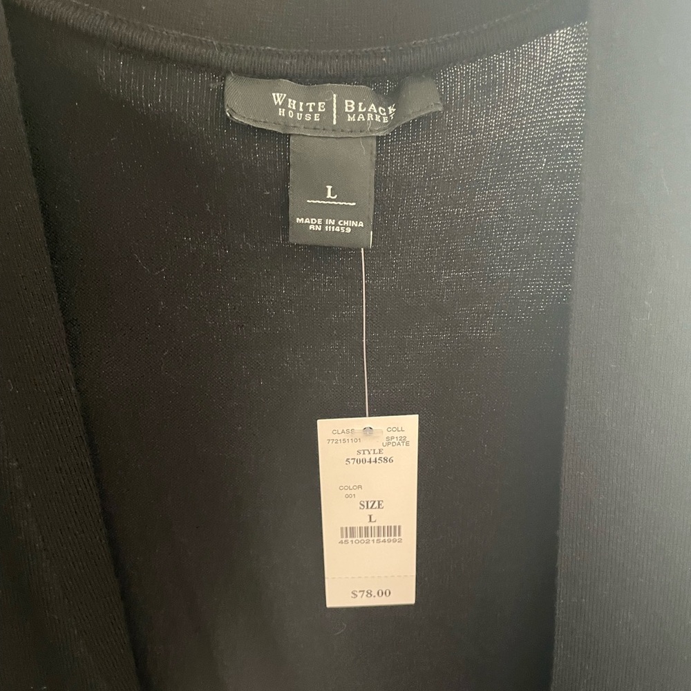 White House Black Market Black Cardigan